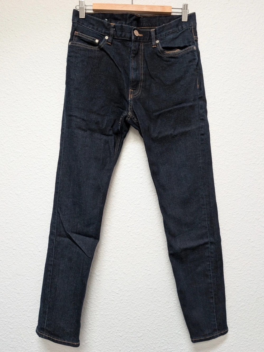 H&M &Denim Men's Dark Blue Slim Straight Jeans 31 X 30